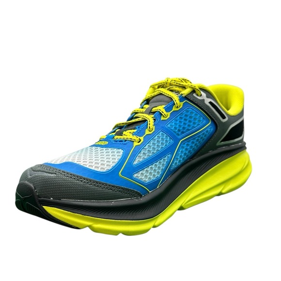 Men's 10.5 D - Hoka One One U Clifton One 9 Shoes Blue Citrus 1155370 HHK - Picture 3 of 6